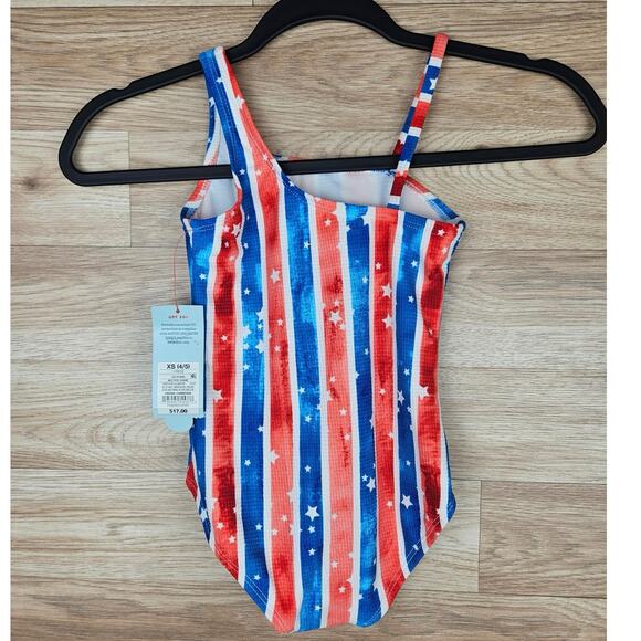 Cat & Jack Stripe Sleeveless One Piece Swimsuit Girls XS (4/5) NWT - Picture 4 of 4